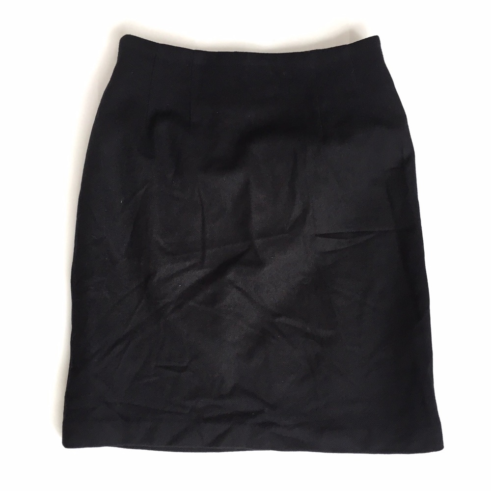 Vintage J.G. Hook Petite Black Wool Pencil Skirt Size 8P